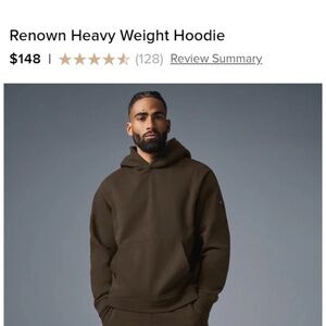 ALO Yoga Men’s Heavyweight Hoodie in Dark Brown